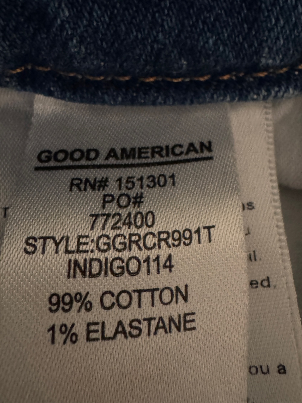 Good American Good Girlfriend Petite w/ Chew hem 18W Plus - Picture 3 of 8